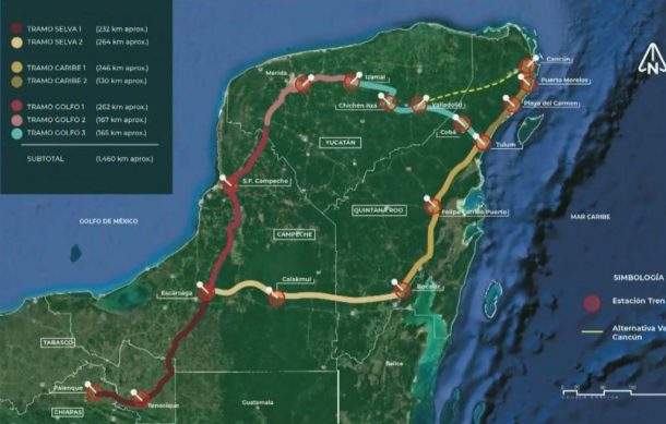 Avanza construcción de tramos 1 y 2 del Tren Maya