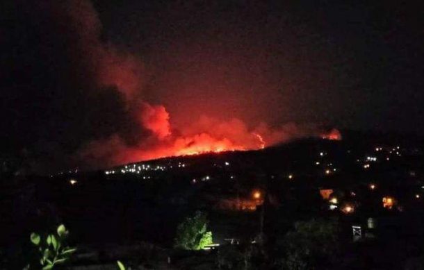 Reportan incendio forestal cerca de la cabecera municipal de Mazamitla
