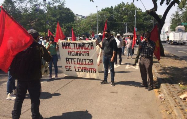 Se manifiestan en Guadalajara en apoyo a normalistas de Mactumactzá, Chiapas