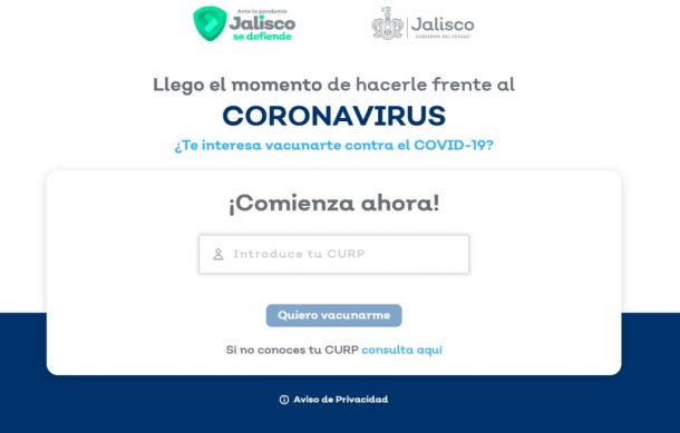 Habrá ajustes al portal de citas de Jalisco para la vacunación Covid