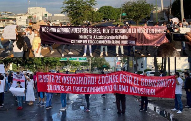 Vecinos del Álamo bloquean avenida Lázaro Cárdenas ante inseguridad en su colonia