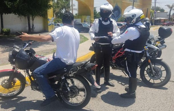 Sancionan a 67 motociclistas en Tlajomulco