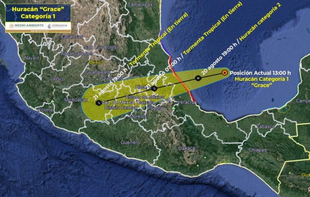 “Grace” tocaría tierra en Veracruz como huracán categoría dos