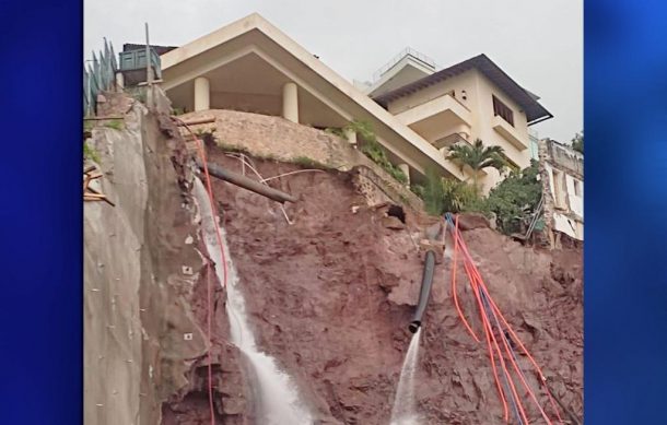 Se registra deslave en zona turística de Puerto Vallarta