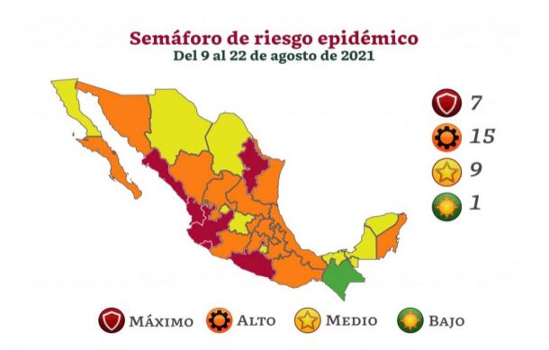 Jalisco regresa al rojo en el semáforo epidemiológico nacional