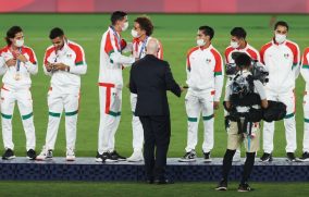 La Selección Mexicana de Futbol recibe la medalla de bronce en Tokio 2020