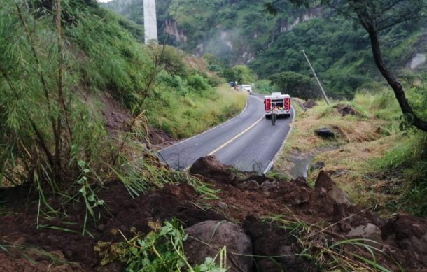 Se registra deslave carretero al sur de Jalisco