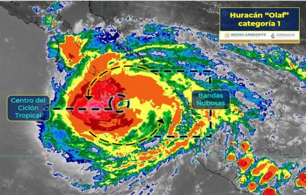 “Olaf” impactará BCS como huracán categoría dos