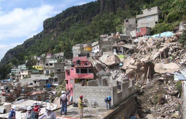 Acciones de búsqueda continúan detenidas por la inestabilidad de la zona del desgajamiento en el Cerro del Chiquihuite