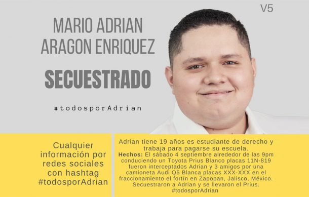 Piden familiares y amigos celeridad de la autoridad para localizar a Mario Adrián