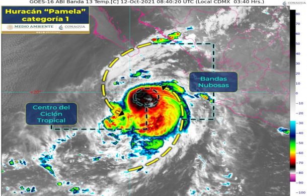 “Pamela” se convierte en huracán y se dirige a Sinaloa
