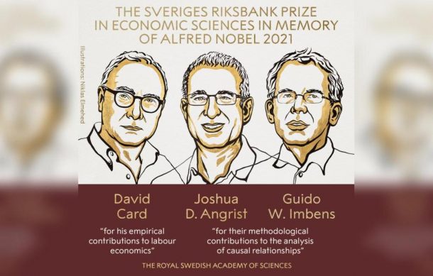 Anuncian a los ganadores del Premio Nobel de Economía 2021