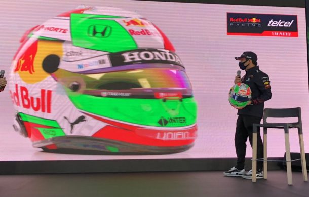 Presenta “Checo” Pérez el casco con el que correrá el GP de México