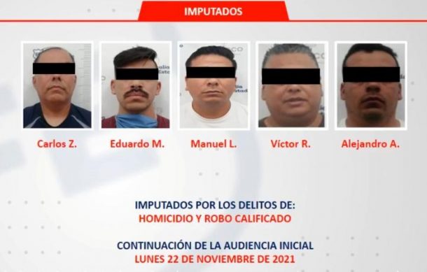 Imputan por robo y homicidio a cinco policías de Guadalajara