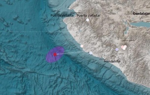 Se registra sismo en la costa de Jalisco