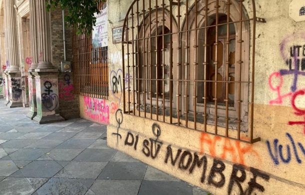 A una semana de la protesta feminista, la Iglesia de San Miguel del Espíritu Santo sigue con daños