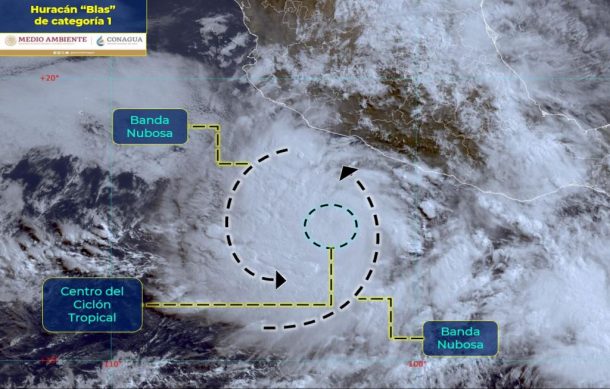 “Blas” se convierte en huracán categoría uno