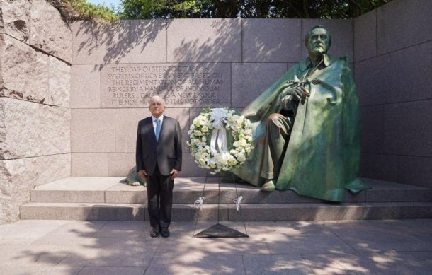 López Obrador rinde homenaje Martin Luther King y Roosevelt