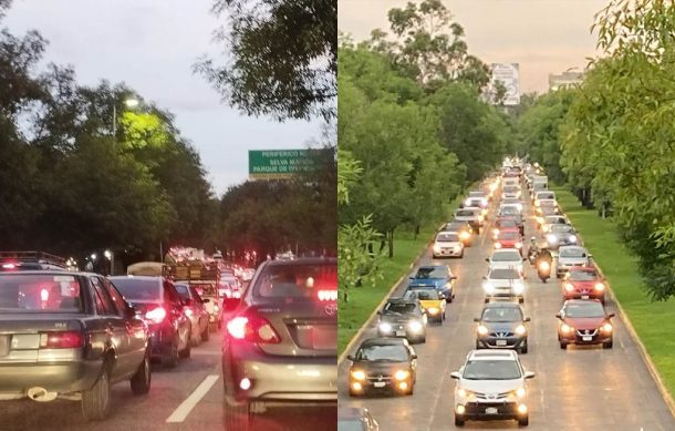 Casi dos horas de atorón vial se registró esta mañana sobre avenida Lázaro Cárdenas