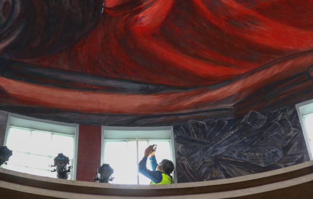 Sismo daña mural de Clemente Orozco en Paraninfo de UdeG