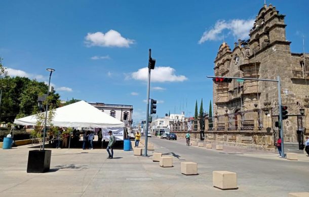 Personal del ISSSTE trabajó en la explanada del Santuario