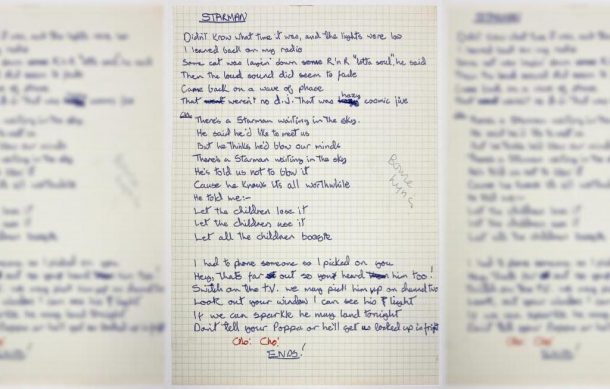 Pagan más de 4 mdp por manuscrito de Bowie