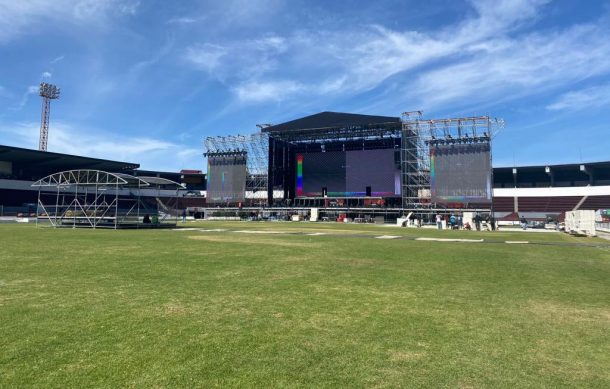 Casi listo el escenario para el concierto de Daddy Yankee en Guadalajara