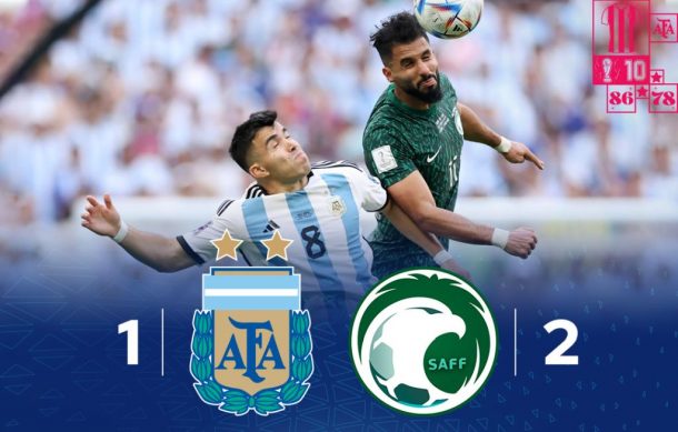 Arabia Saudita da la primera gran sorpresa en el Mundial al vencer 2-1 a Argentina