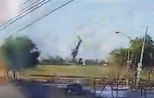Descartan atentado tras desplome de helicóptero en Aguascalientes