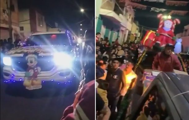 Crimen organizado cierra calles y realiza desfile navideño en el barrio de El Retiro