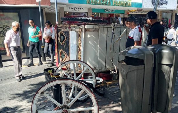 Calandria sufrió accidente en el Centro tapatío