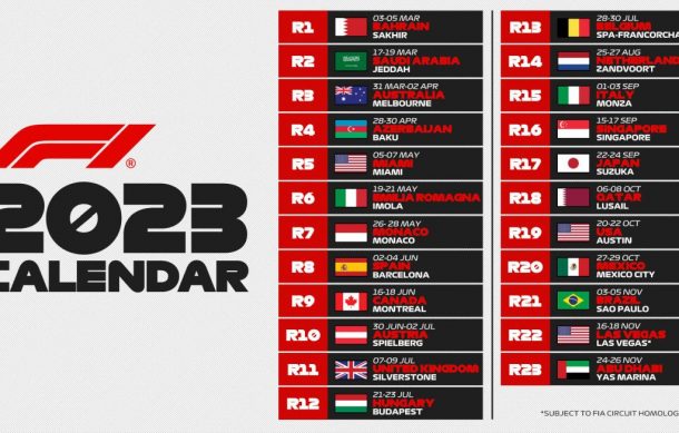 Anuncia la Formula 1 su calendario de este año