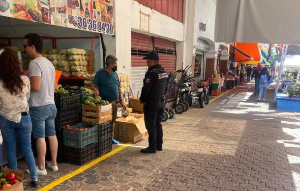 Aplican operativo de seguridad en Mercado del Mar de Zapopan