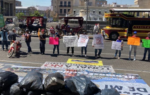 Protestan vecinos de Tonalá en Guadalajara contra centrales de basura