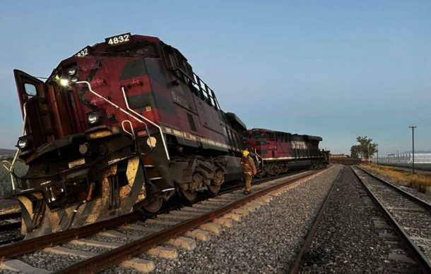 Descarrila el tren de carga en Poncitlán