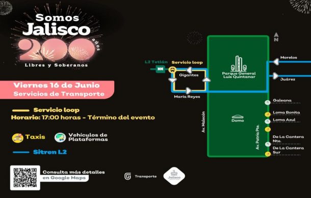 Modifican servicio de transporte público por eventos para celebrar aniversario de Jalisco