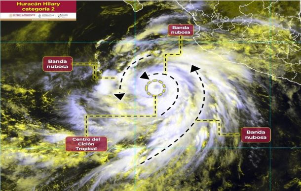 “Hilary” se intensifica a huracán categoría dos