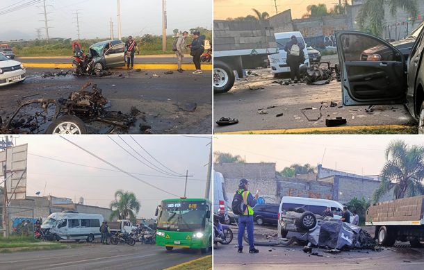 Fuerte accidente en Tlajomulco deja un muerto y seis lesionados