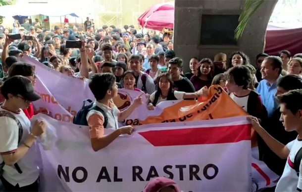 Protestan estudiantes de Prepa Tonalá contra reapertura de rastro