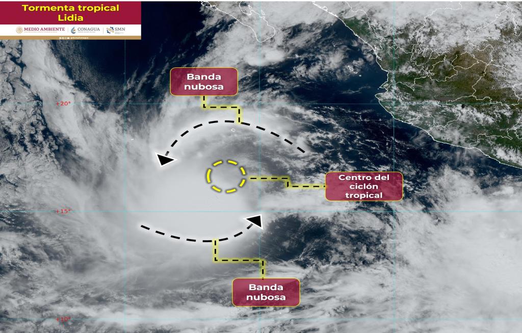 “Lidia” se mantiene como tormenta tropical Notisistema