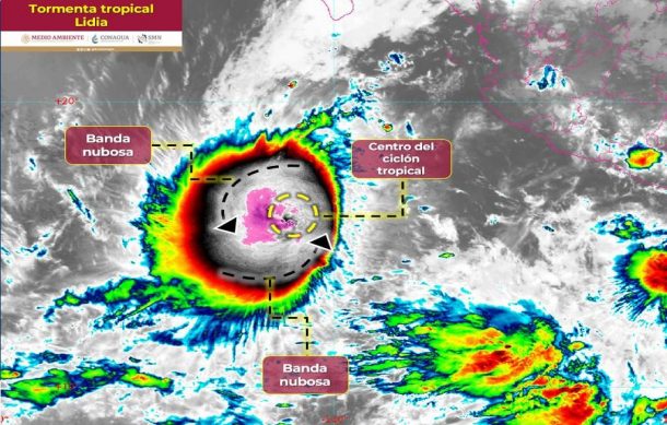 “Lidia” se intensifica en el Pacífico