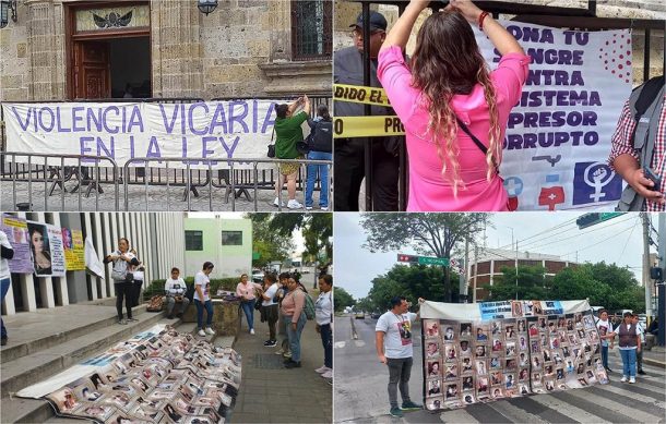 Protestan contra violencia vicaria y desapariciones en GDL