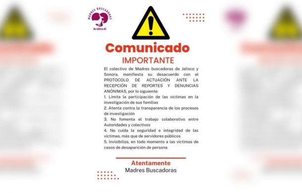 Rechazan colectivos nuevo protocolo de búsqueda de desaparecidos