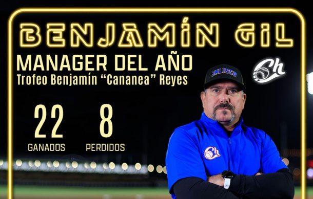 Designan a Benjamín Gil como manager del año por su destacada labor con Charros