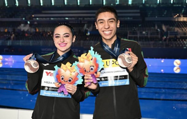 Trini Meza y Diego Villalobos ganan bronce en Doha