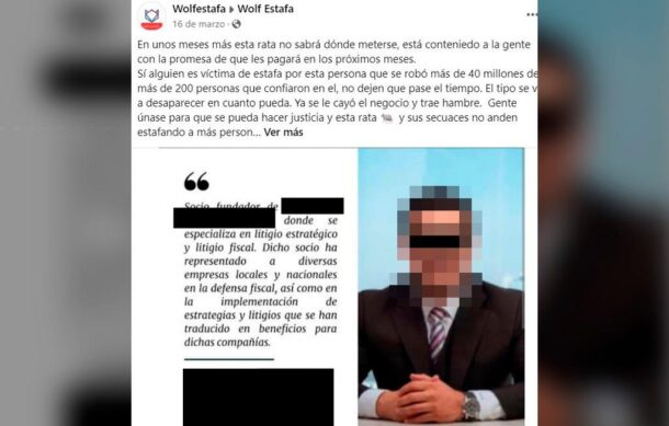 Reportan a empresa que dejó de pagar a inversionistas