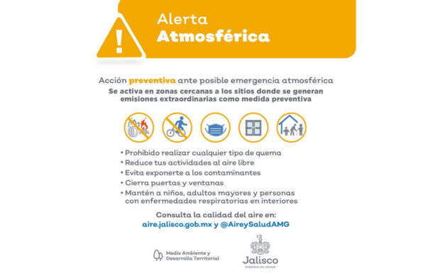 Activan alerta atmosférica por incendio en La Primavera