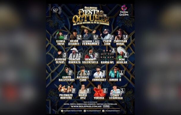 Revelan el cartel del Palenque de las Fiestas de Octubre