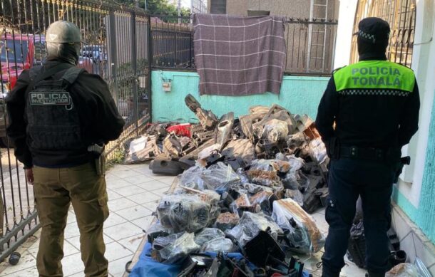 Localizan autopartes robadas en finca asegurada de Tonalá