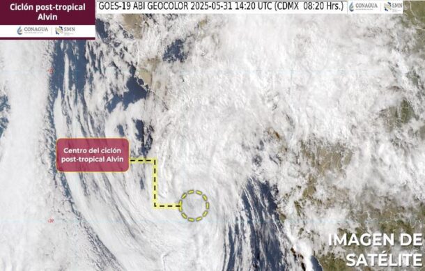 “Alvin” se debilita a ciclón post-tropical
